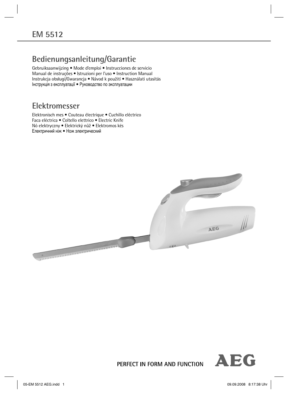 AEG EM 5512 User Manual | 30 pages
