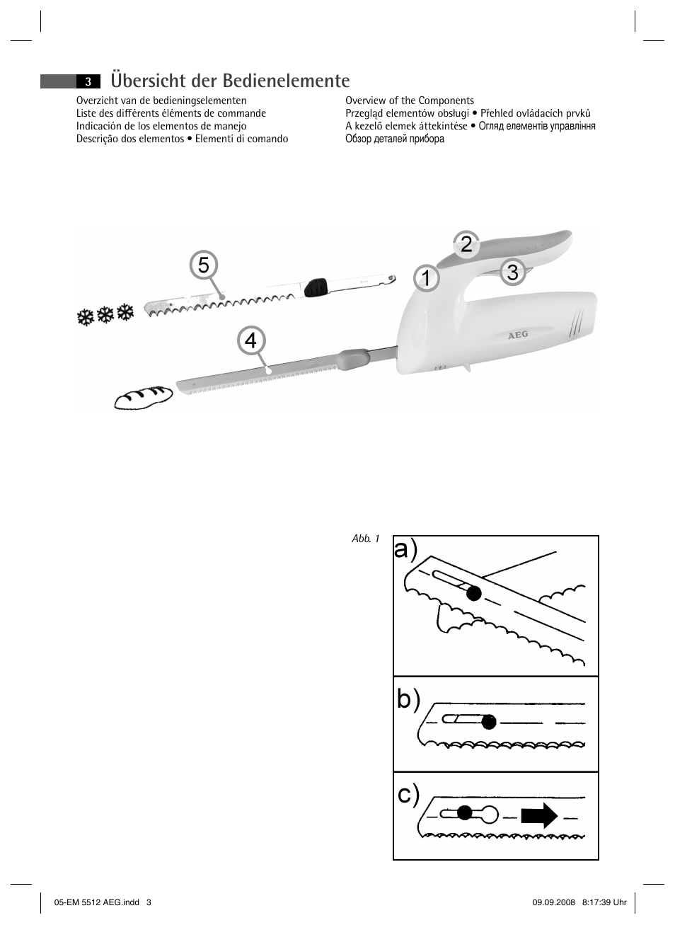 Übersicht der bedienelemente | AEG EM 5512 User Manual | Page 3 / 30