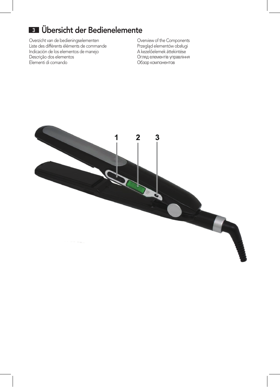 Übersicht der bedienelemente | AEG HC 5585 User Manual | Page 3 / 50