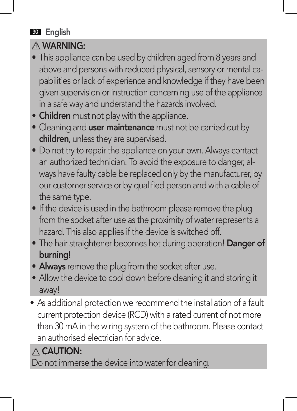 AEG HC 5585 User Manual | Page 30 / 50