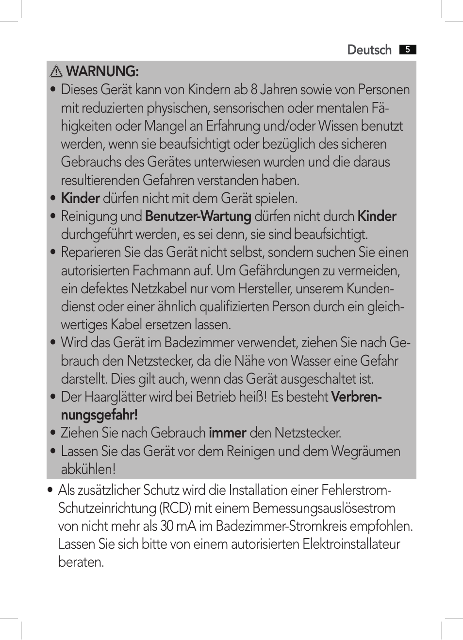 AEG HC 5585 User Manual | Page 5 / 50
