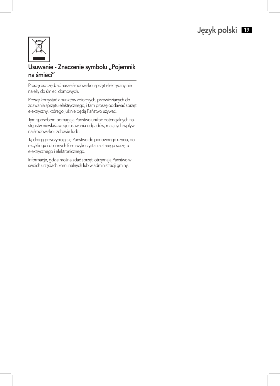 Język polski | AEG LB 4711 User Manual | Page 19 / 28