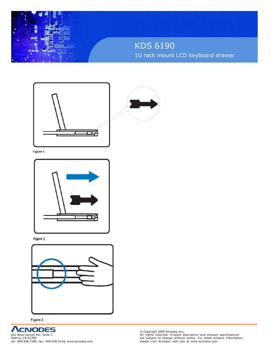 Kds 6190, 1u rack mount lcd keyboard drawer, 7 how to use the slides 7 | Acnodes KDS 6190 User Manual | Page 4 / 4