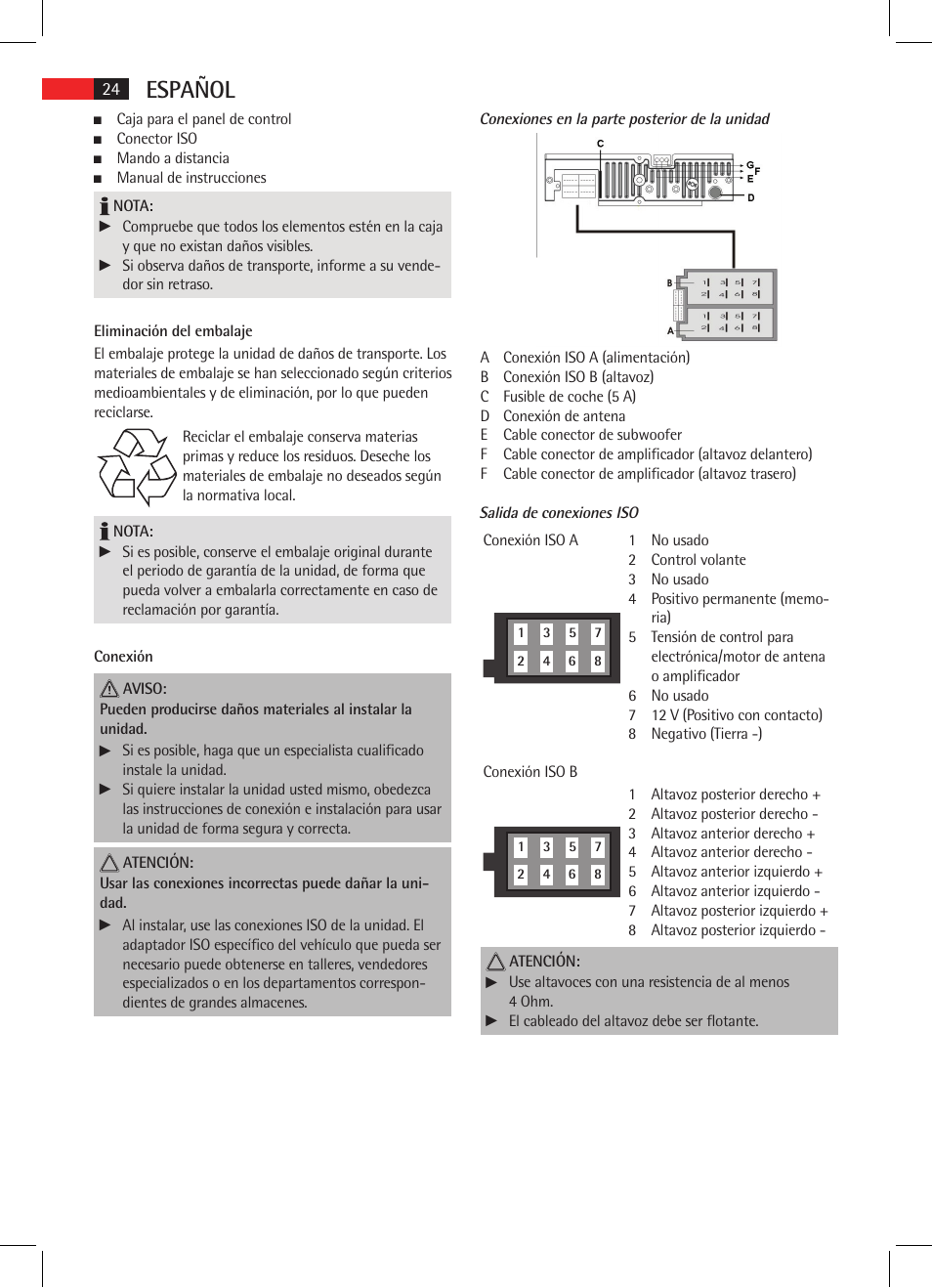 Español | AEG AR 4025 BT User Manual | Page 24 / 102