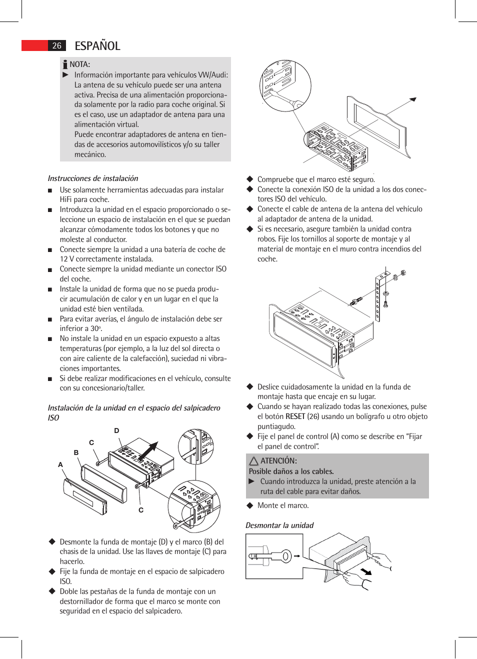 Español | AEG AR 4025 BT User Manual | Page 26 / 102