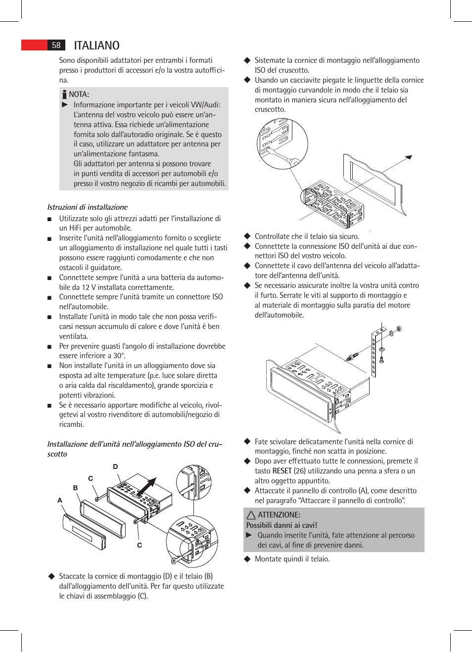 Italiano | AEG AR 4025 BT User Manual | Page 58 / 102