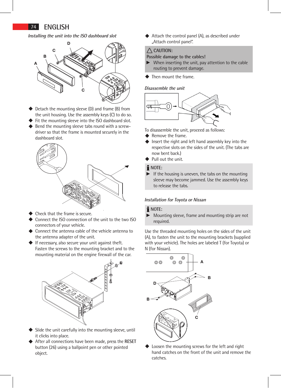 English | AEG AR 4025 BT User Manual | Page 74 / 102