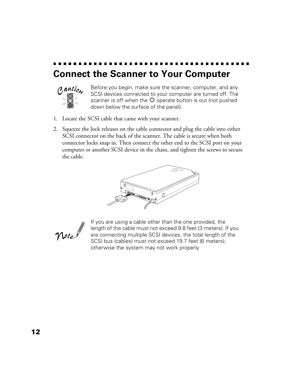 Connect the scanner to your computer | Epson 1200S User Manual | Page 19 / 113