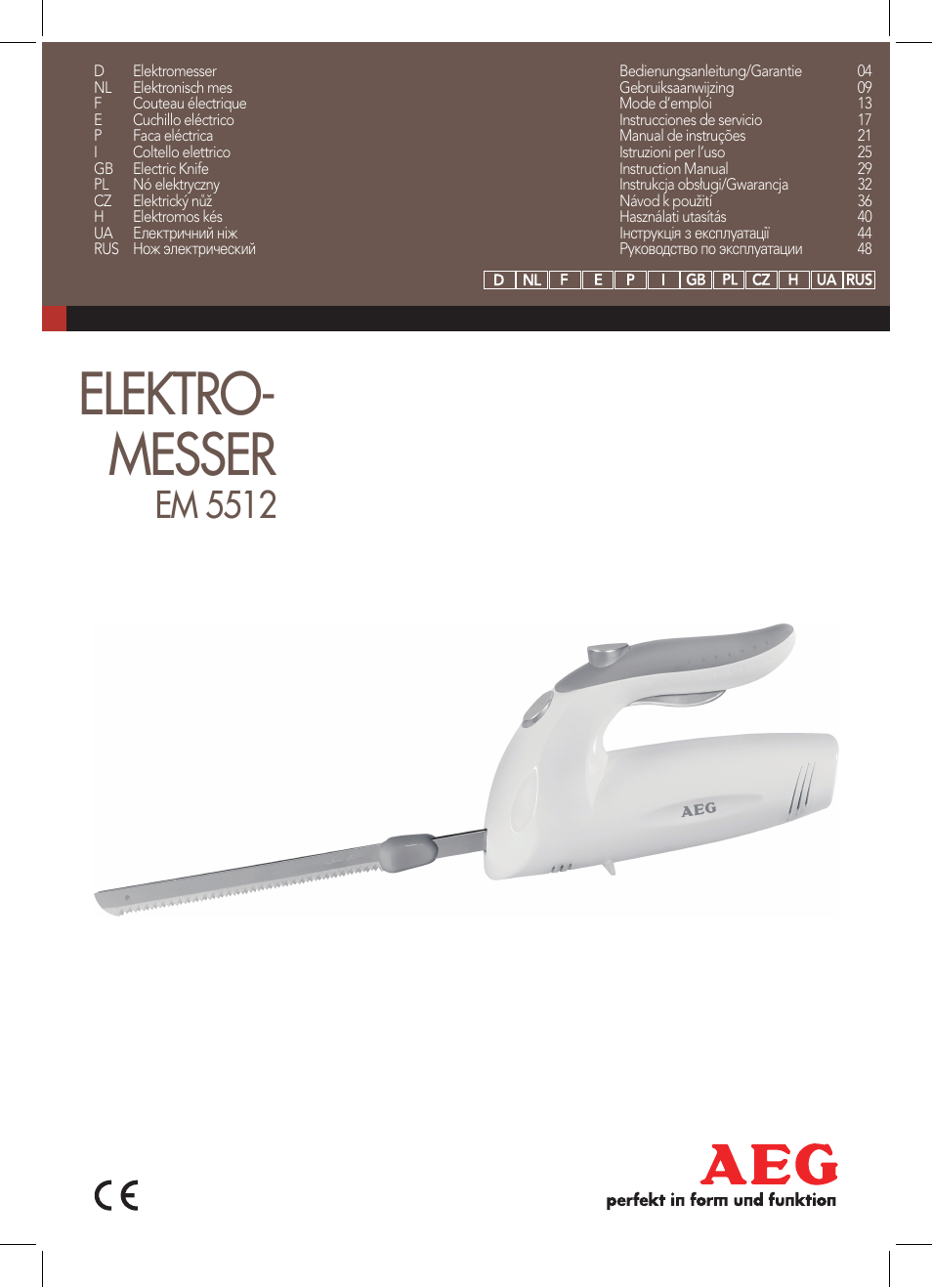 AEG EM 5512 User Manual | 54 pages