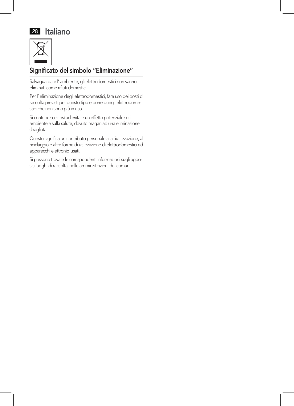 Italiano | AEG EM 5512 User Manual | Page 28 / 54