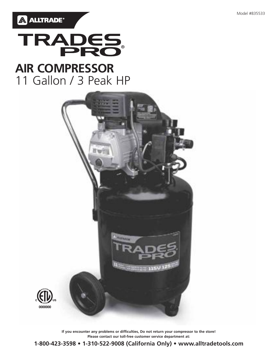 AllTrade 835533 User Manual | 21 pages