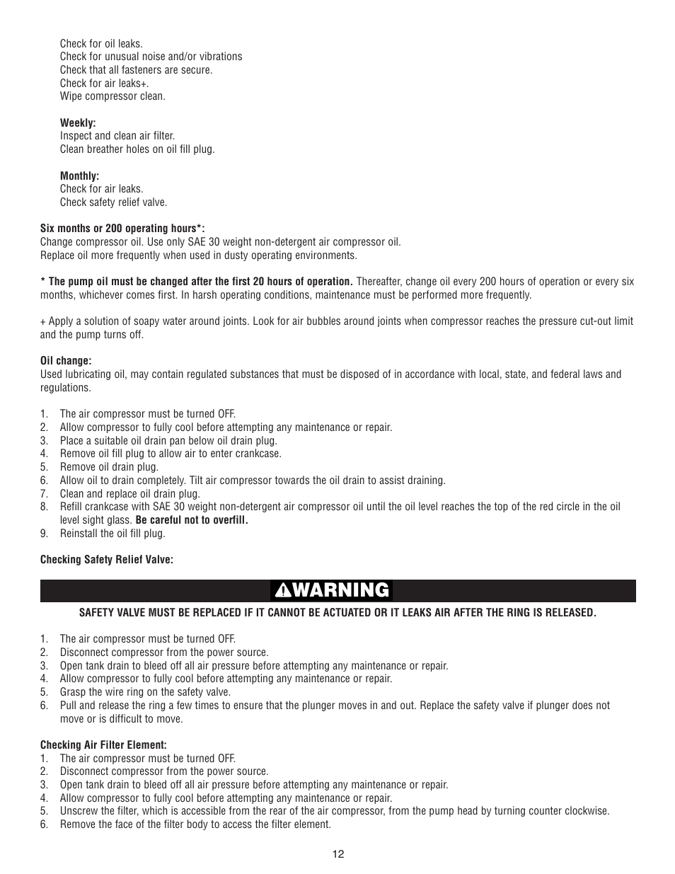 Warning | AllTrade #540025 User Manual | Page 12 / 19