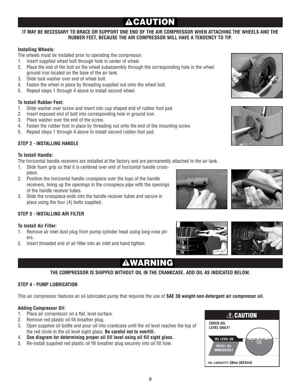 Caution warning, Caution | AllTrade #540025 User Manual | Page 9 / 19