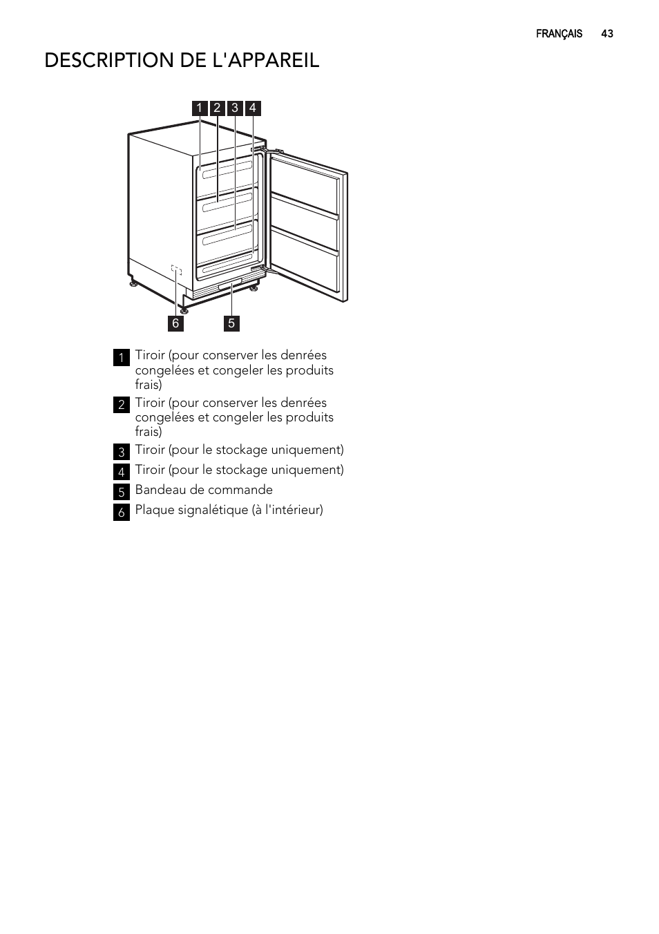 Description de l'appareil | AEG AGS57200S0 User Manual | Page 43 / 76