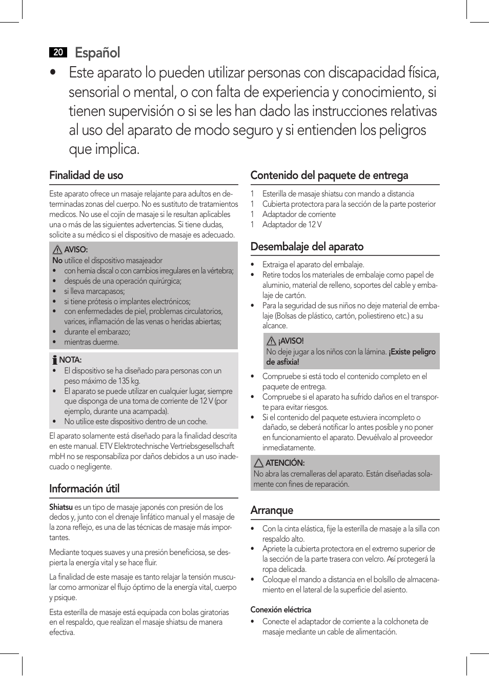 AEG MM 5634 User Manual | Page 20 / 60