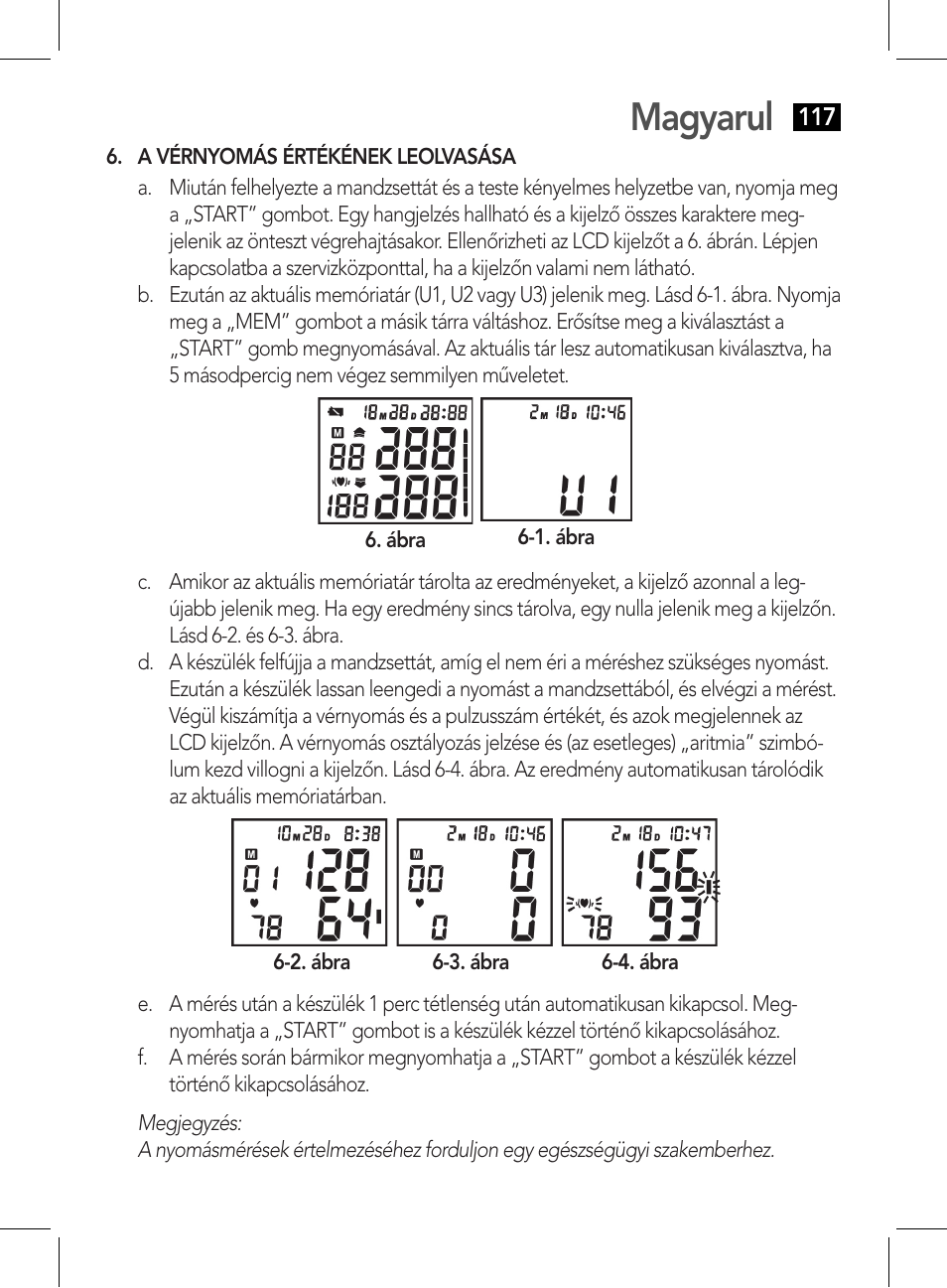 Tárolt eredmények megjelenítése, Magyarul | AEG BMG 5612 User Manual | Page 117 / 166