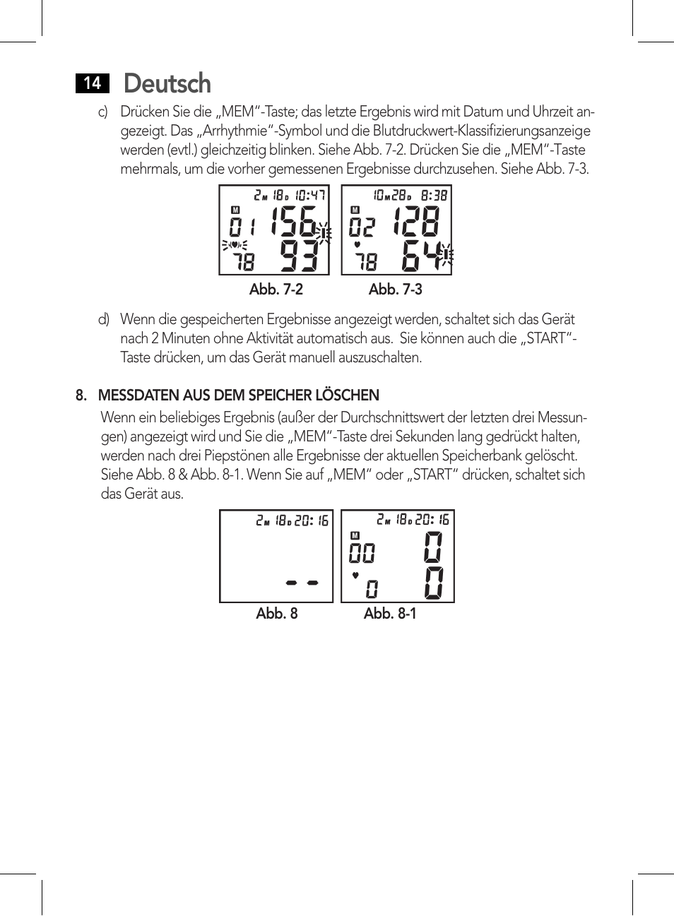Deutsch | AEG BMG 5612 User Manual | Page 14 / 166