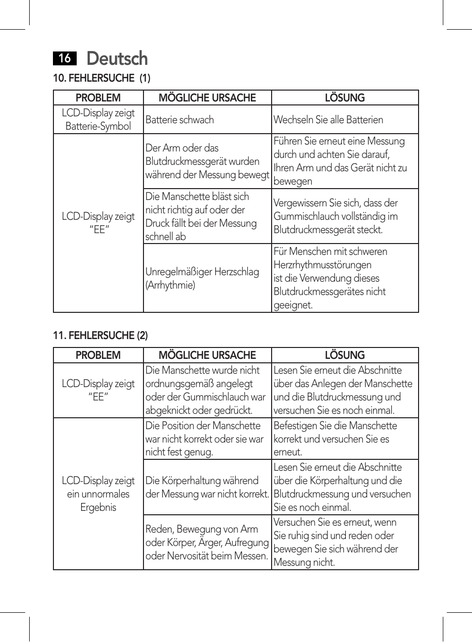 Deutsch | AEG BMG 5612 User Manual | Page 16 / 166