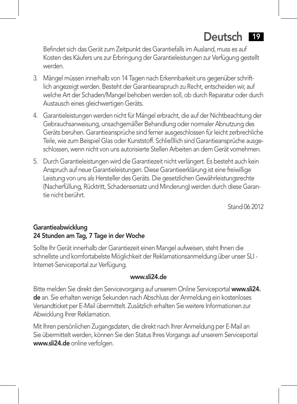 Deutsch | AEG BMG 5612 User Manual | Page 19 / 166