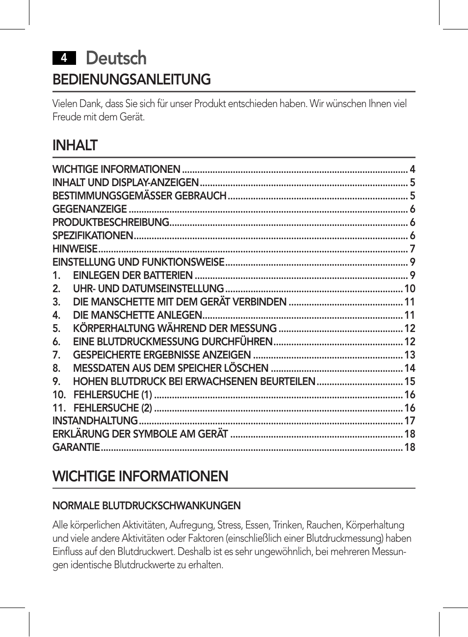 Deutsch | AEG BMG 5612 User Manual | Page 4 / 166
