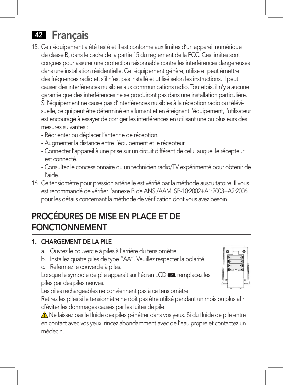 Procédures de mise en place et de fonctionnement, Français | AEG BMG 5612 User Manual | Page 42 / 166
