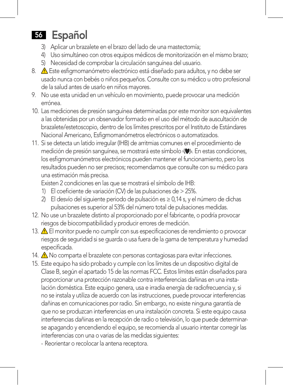 Español | AEG BMG 5612 User Manual | Page 56 / 166