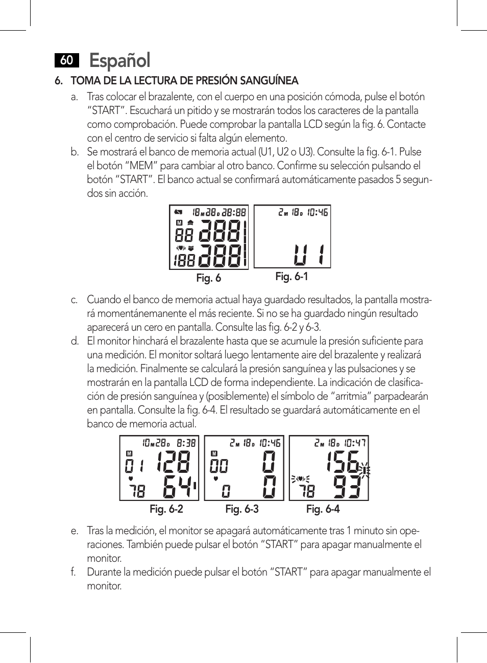 Mostrar resultados guardados, Español | AEG BMG 5612 User Manual | Page 60 / 166