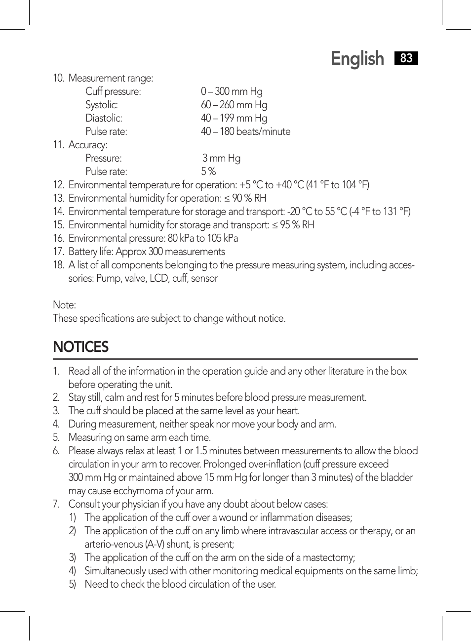 Notices, English | AEG BMG 5612 User Manual | Page 83 / 166
