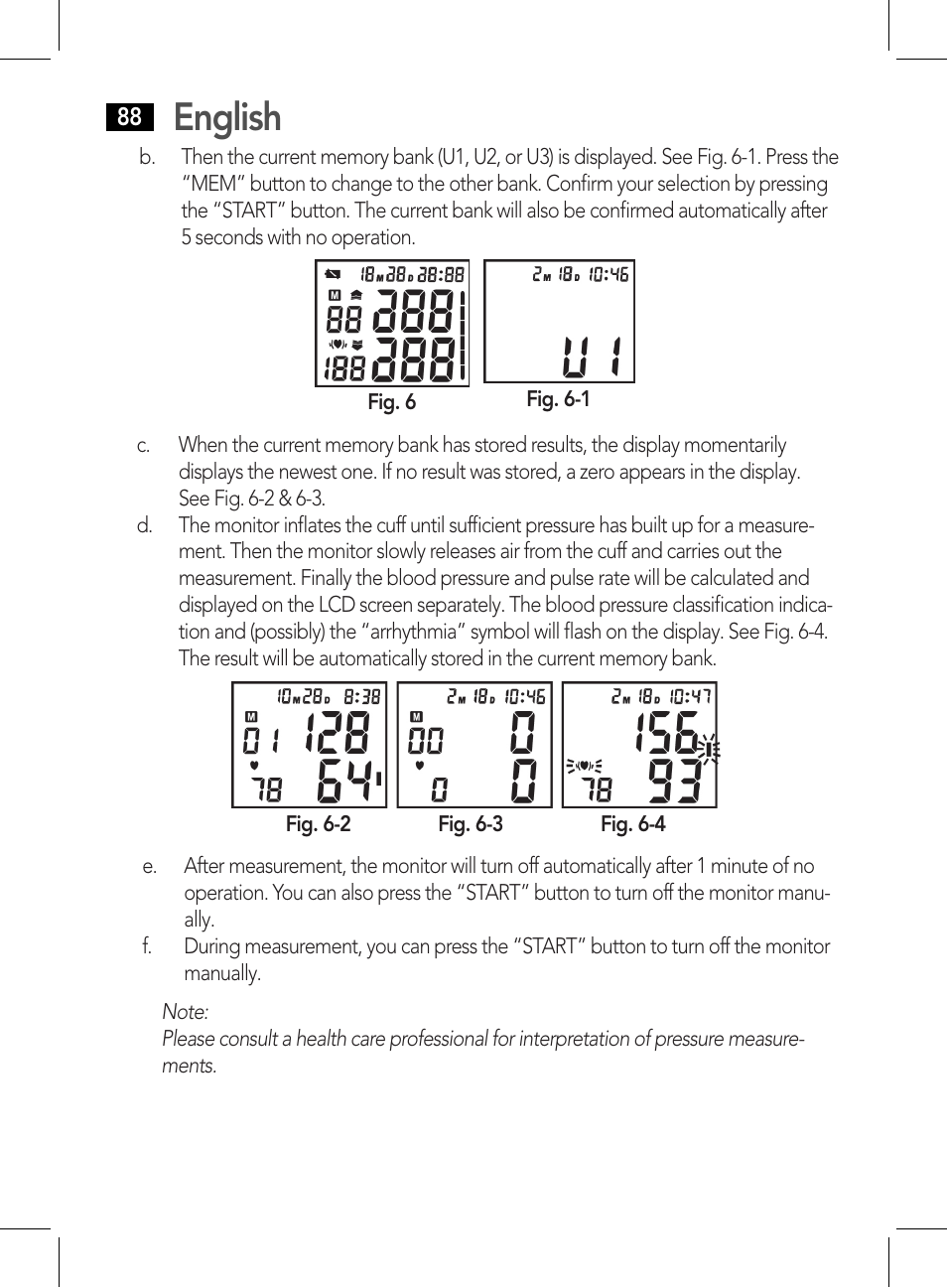 Displaying stored results, English | AEG BMG 5612 User Manual | Page 88 / 166