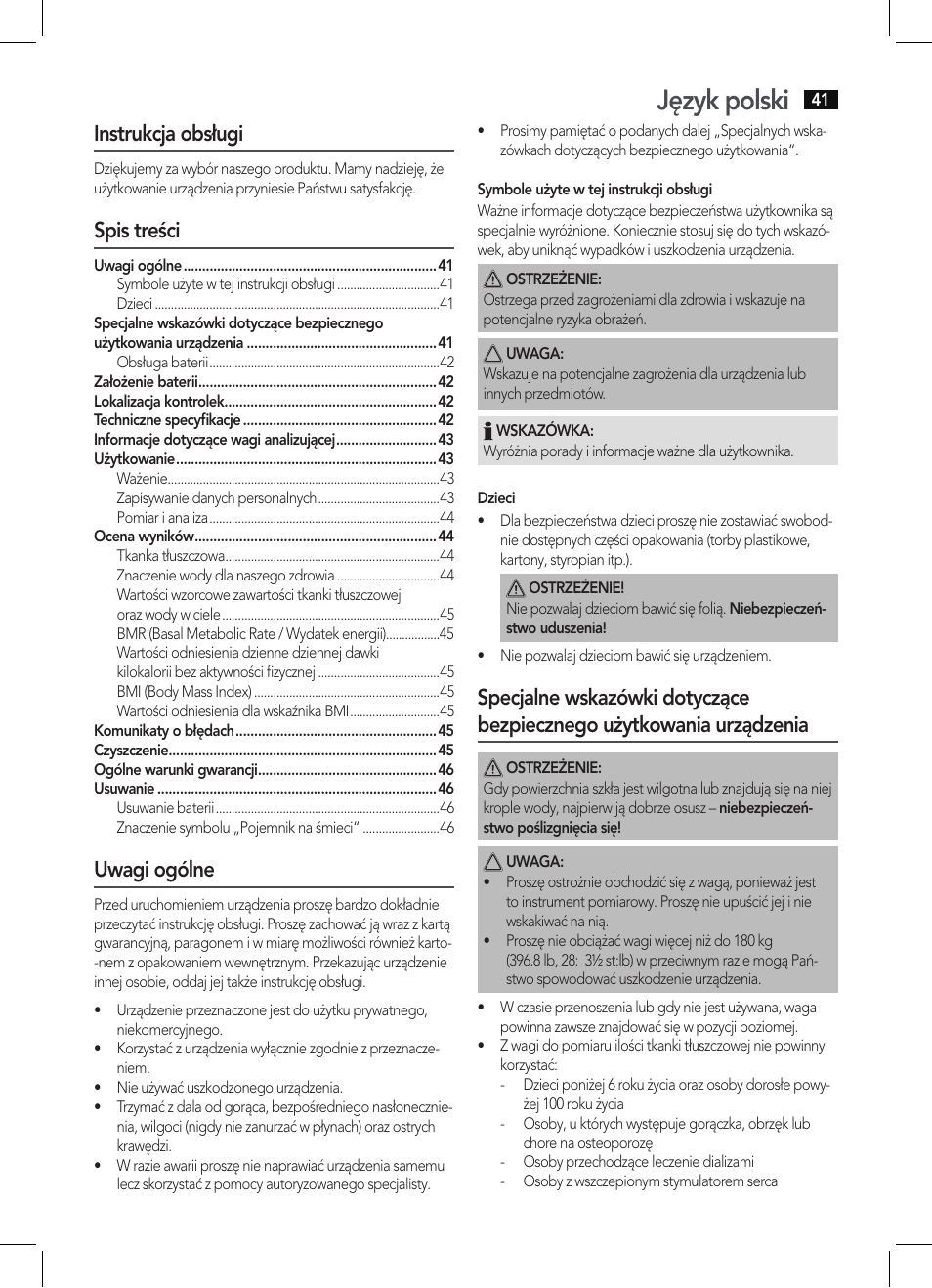 AEG PW 5644 FA User Manual | Page 41 / 70