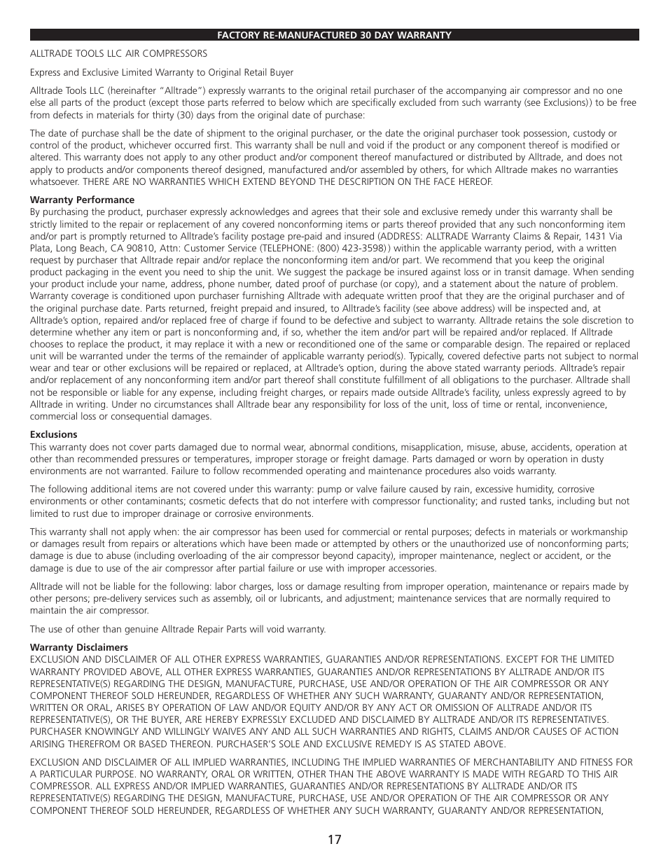 AllTrade 835446 User Manual | Page 19 / 21