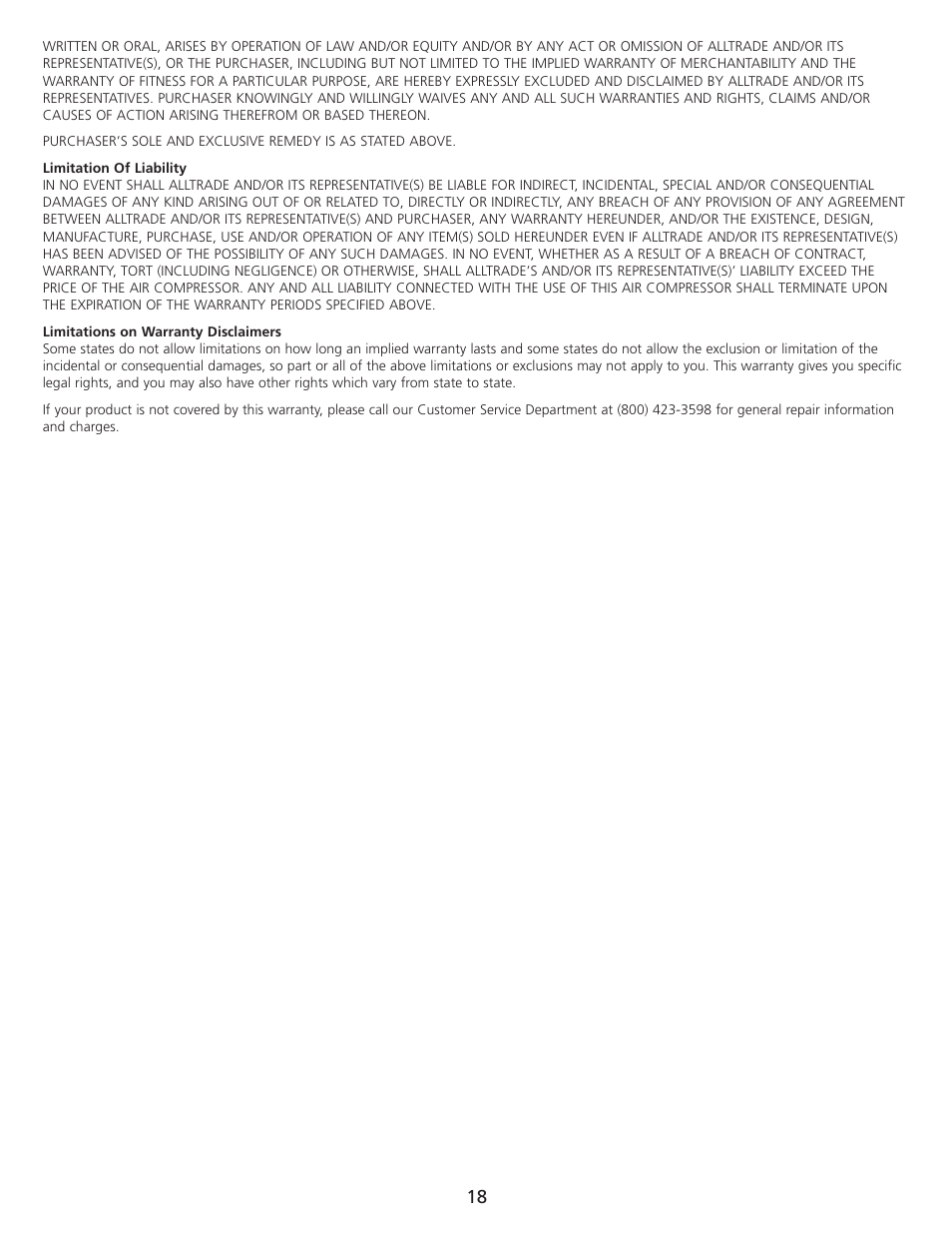 AllTrade 835446 User Manual | Page 20 / 21