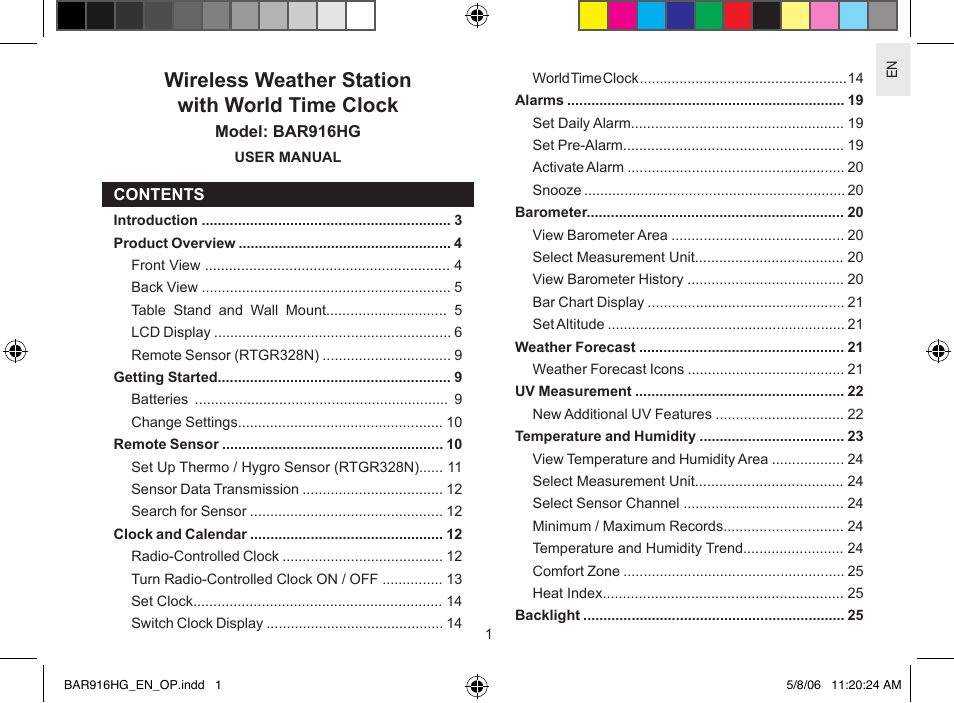 AllTrade BAR916HG User Manual | 29 pages