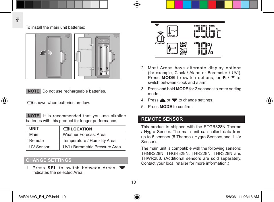 AllTrade BAR916HG User Manual | Page 10 / 29