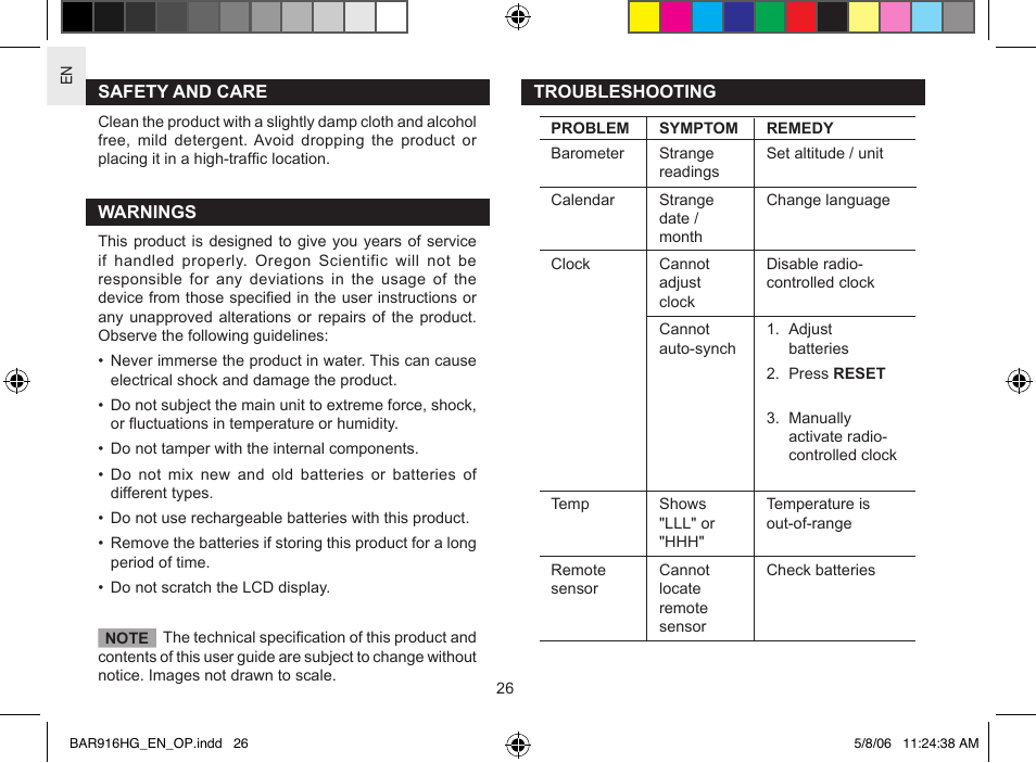 AllTrade BAR916HG User Manual | Page 26 / 29