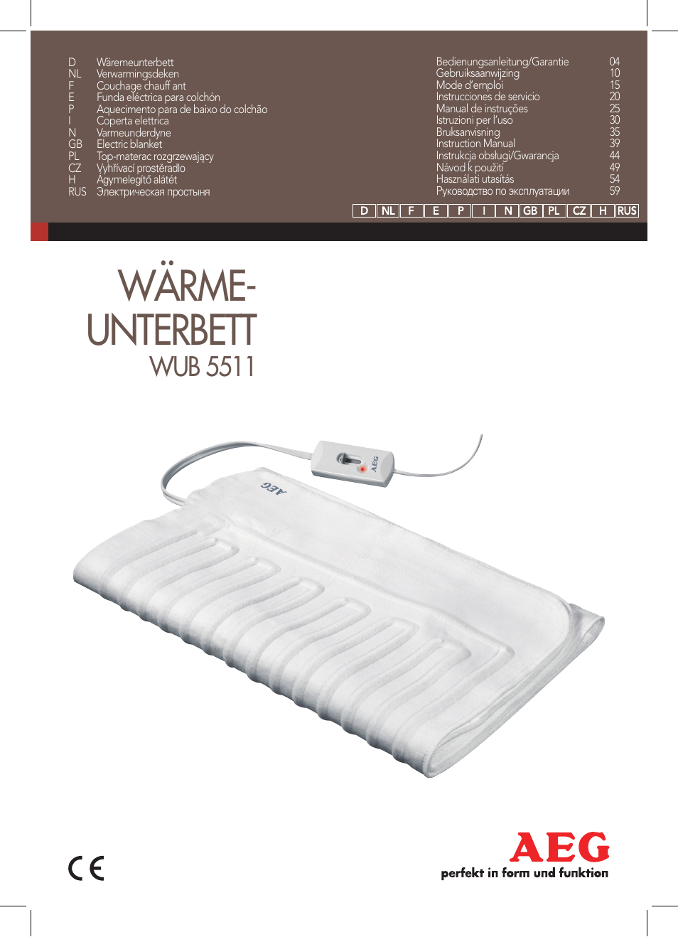 AEG WUB 5511 User Manual | 66 pages