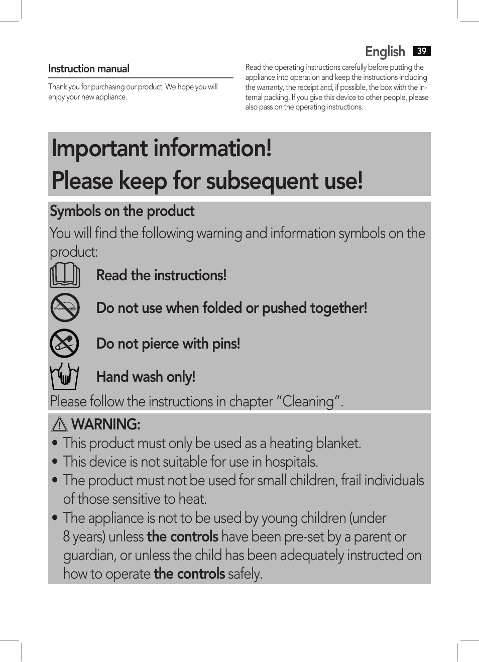 AEG WUB 5511 User Manual | Page 39 / 66