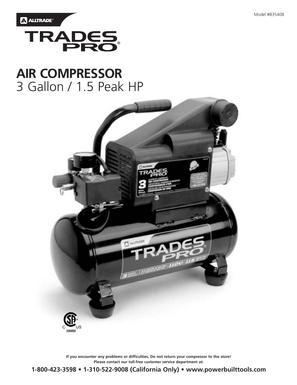 AllTrade 835408 User Manual | 21 pages