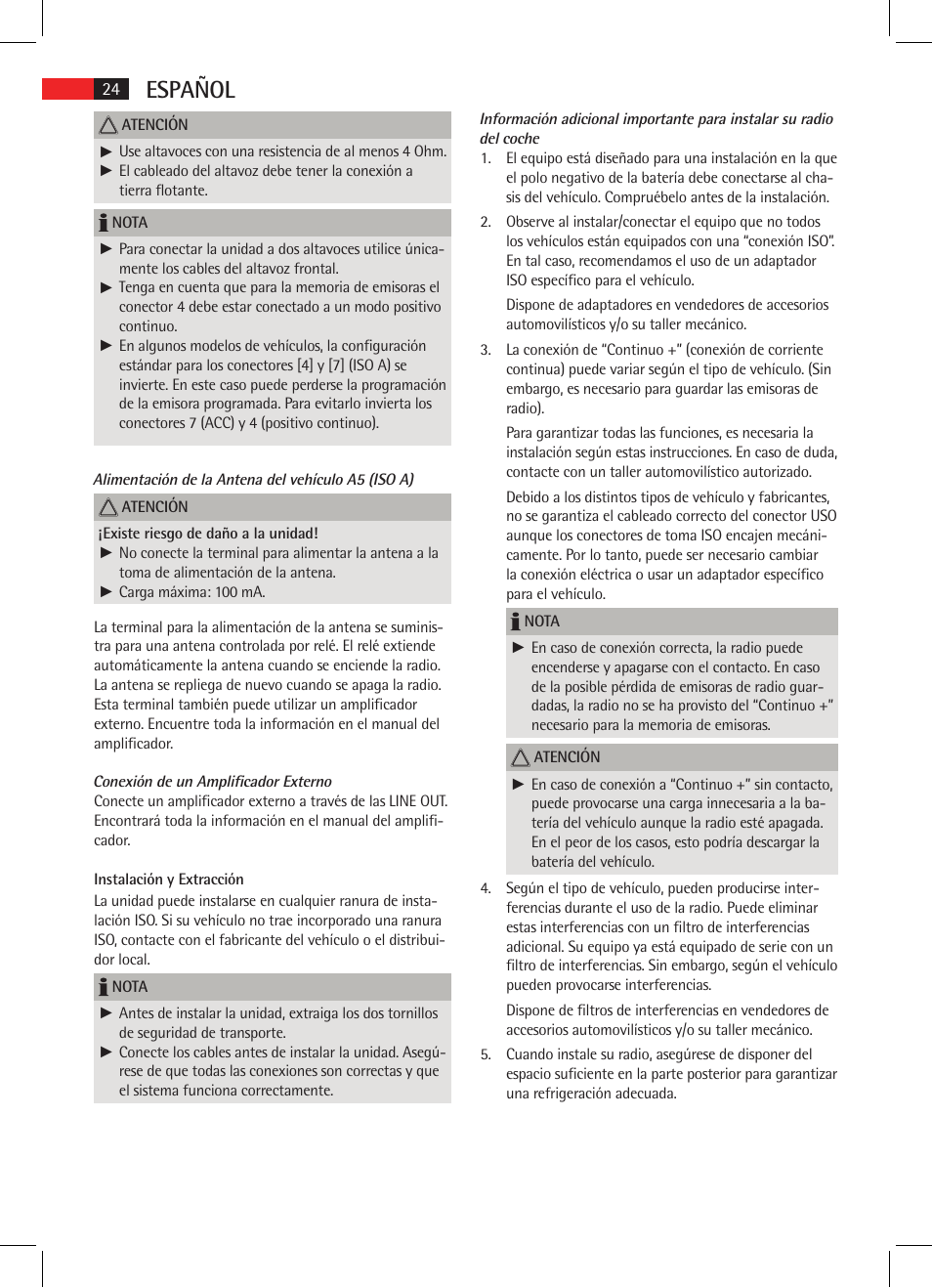 Español | AEG AR 4020 User Manual | Page 24 / 90