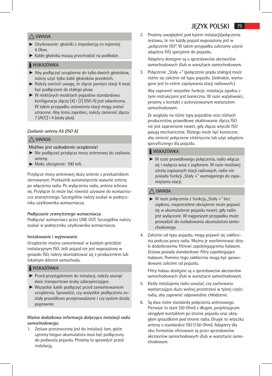 Język polski | AEG AR 4020 User Manual | Page 79 / 90