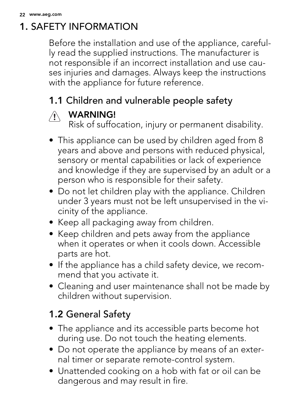 AEG HK855200IB User Manual | Page 22 / 80
