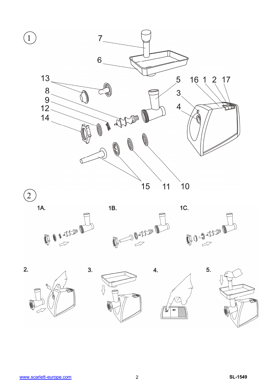 Scarlett SL-1549 User Manual | Page 2 / 26