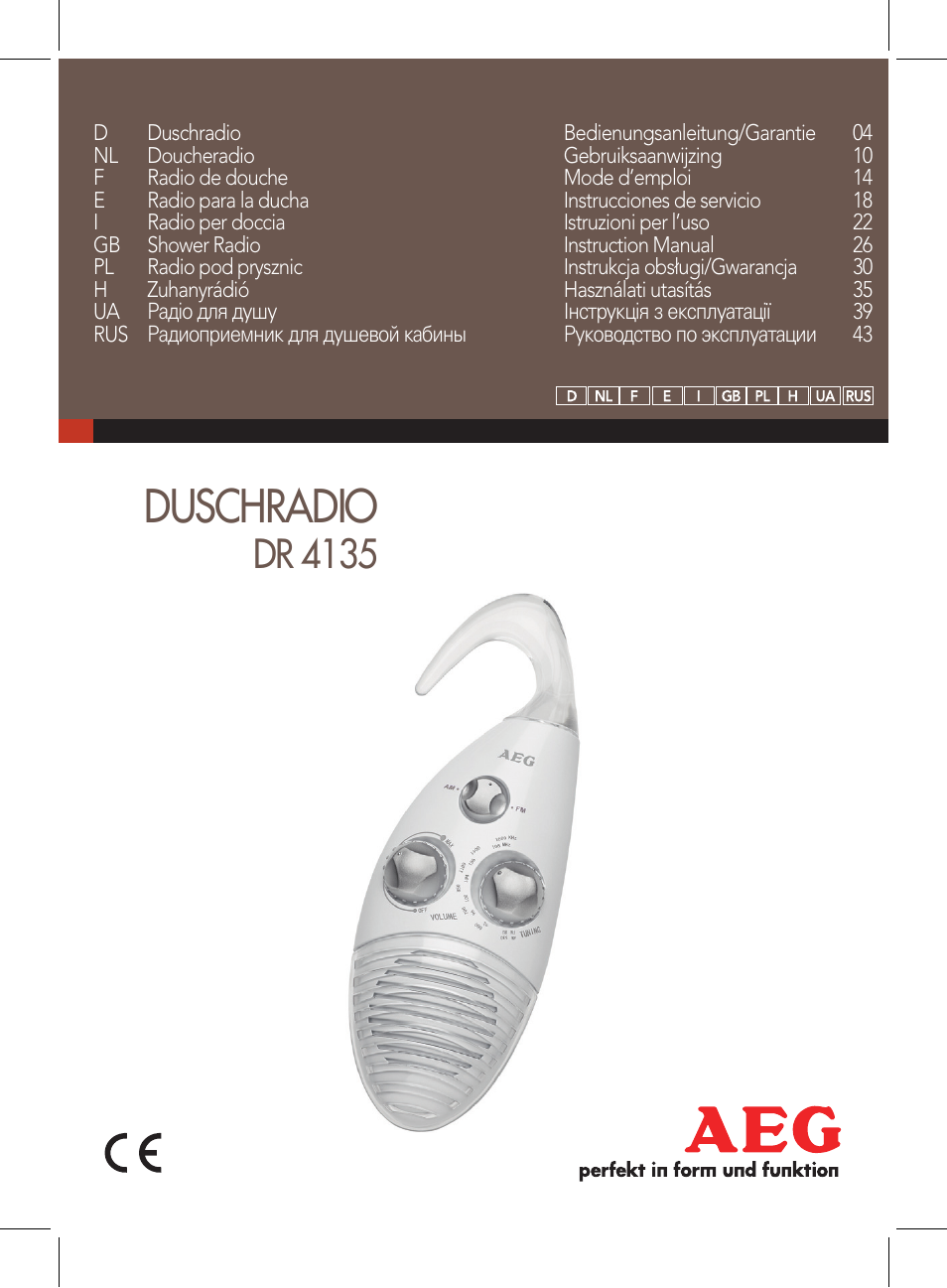 AEG DR 4135 User Manual | 50 pages