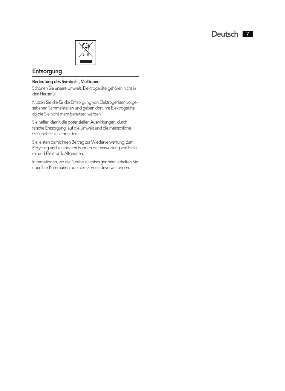 Deutsch | AEG MM 5568 User Manual | Page 7 / 56