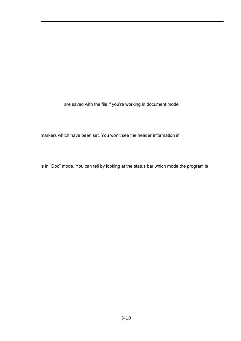 Bookmarks, Text and document modes, Bookmarks -19 | Text and document modes -19, The last word 3.0 reference manual | Atari XL User Manual | Page 19 / 77