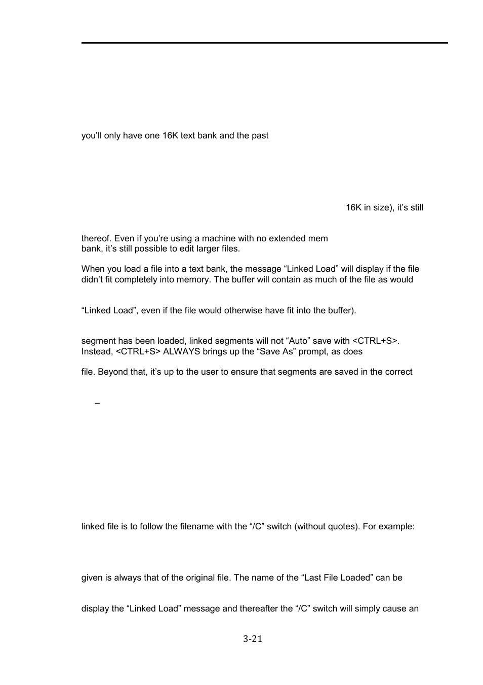 Handling large files, Handling large files -21, The last word 3.0 reference manual | Atari XL User Manual | Page 21 / 77