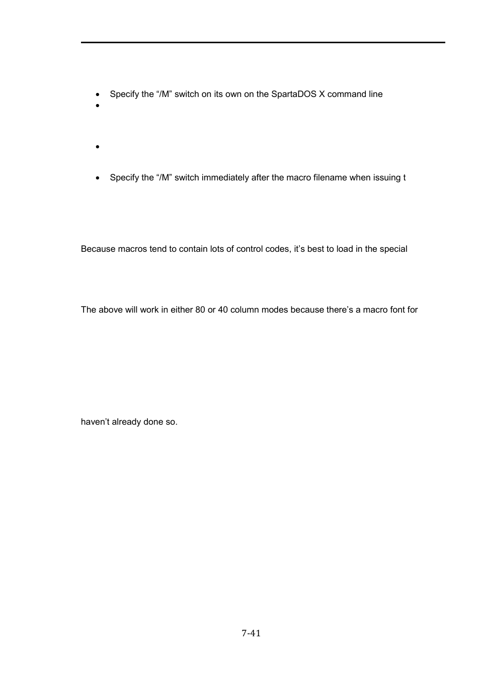 Writing and editing macros, Special macro commands, Writing and editing macros -41 | Special macro commands -41, The last word 3.0 reference manual | Atari XL User Manual | Page 41 / 77