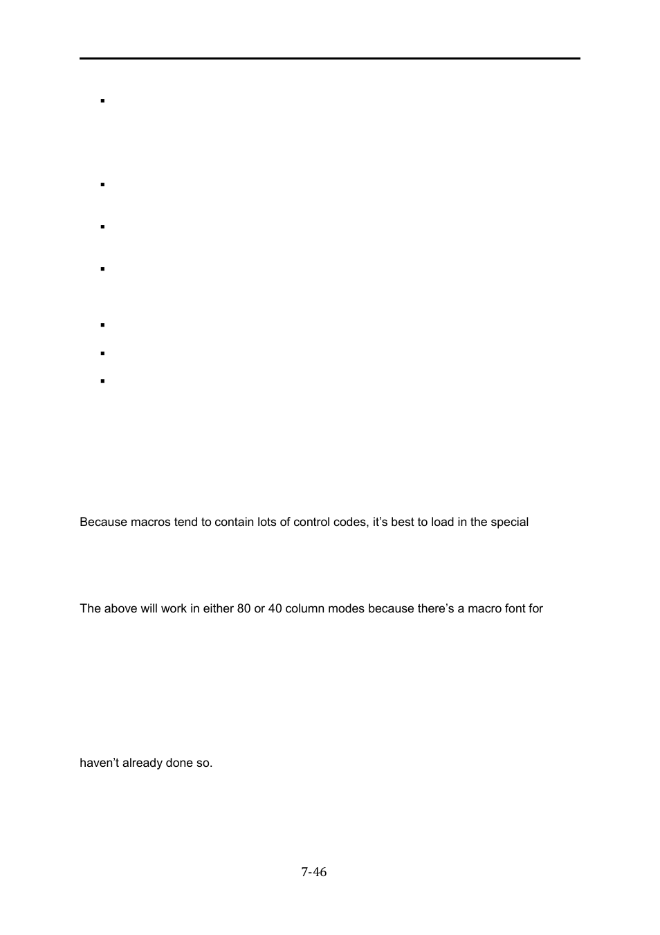 Creating and editing macros, Creating and editing macros -46, The last word 3.0 reference manual | Atari XL User Manual | Page 46 / 77