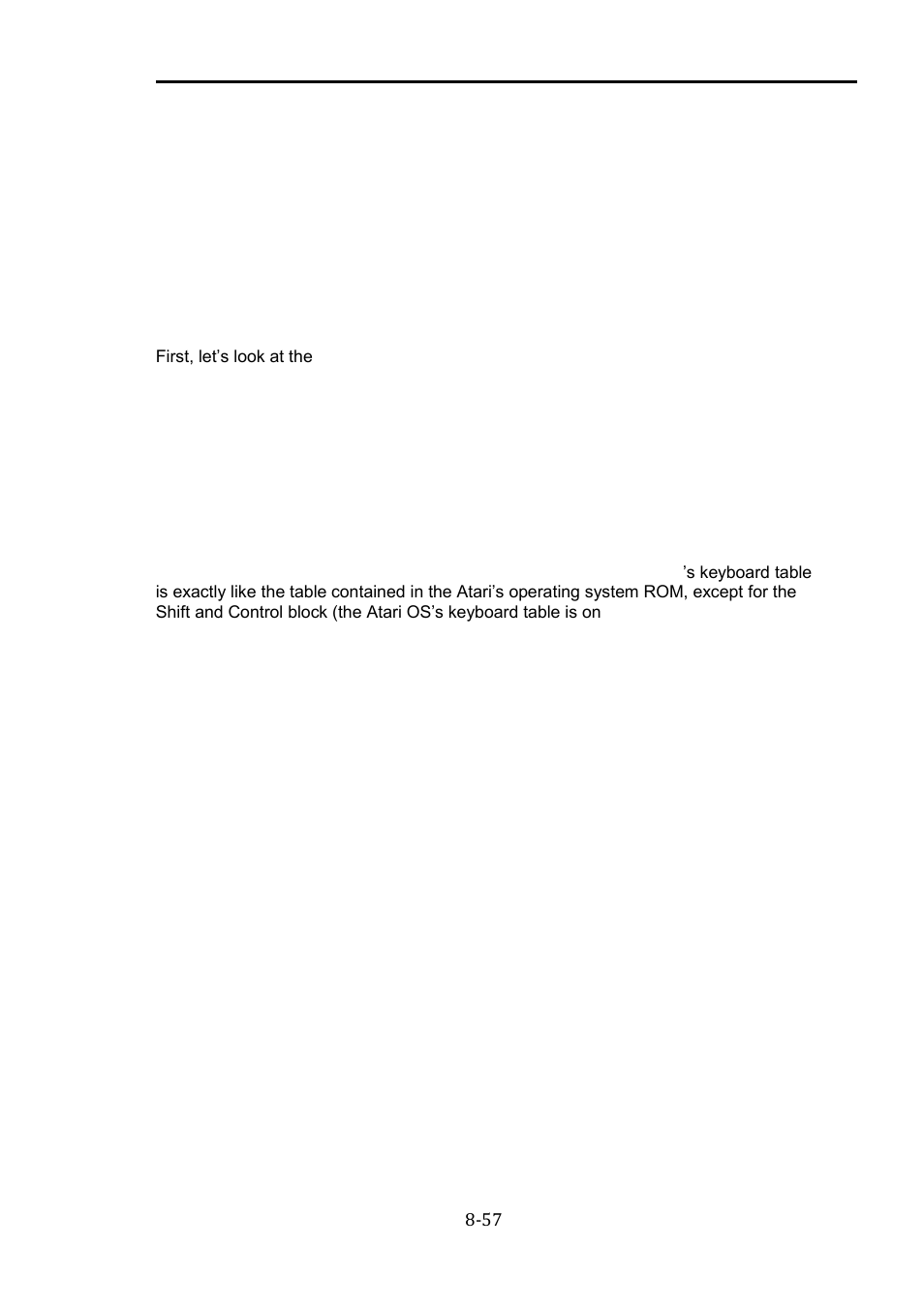 Customising the keyboard, The keyboard table, Customising the keyboard -57 | The keyboard table -57, The last word 3.0 reference manual | Atari XL User Manual | Page 57 / 77