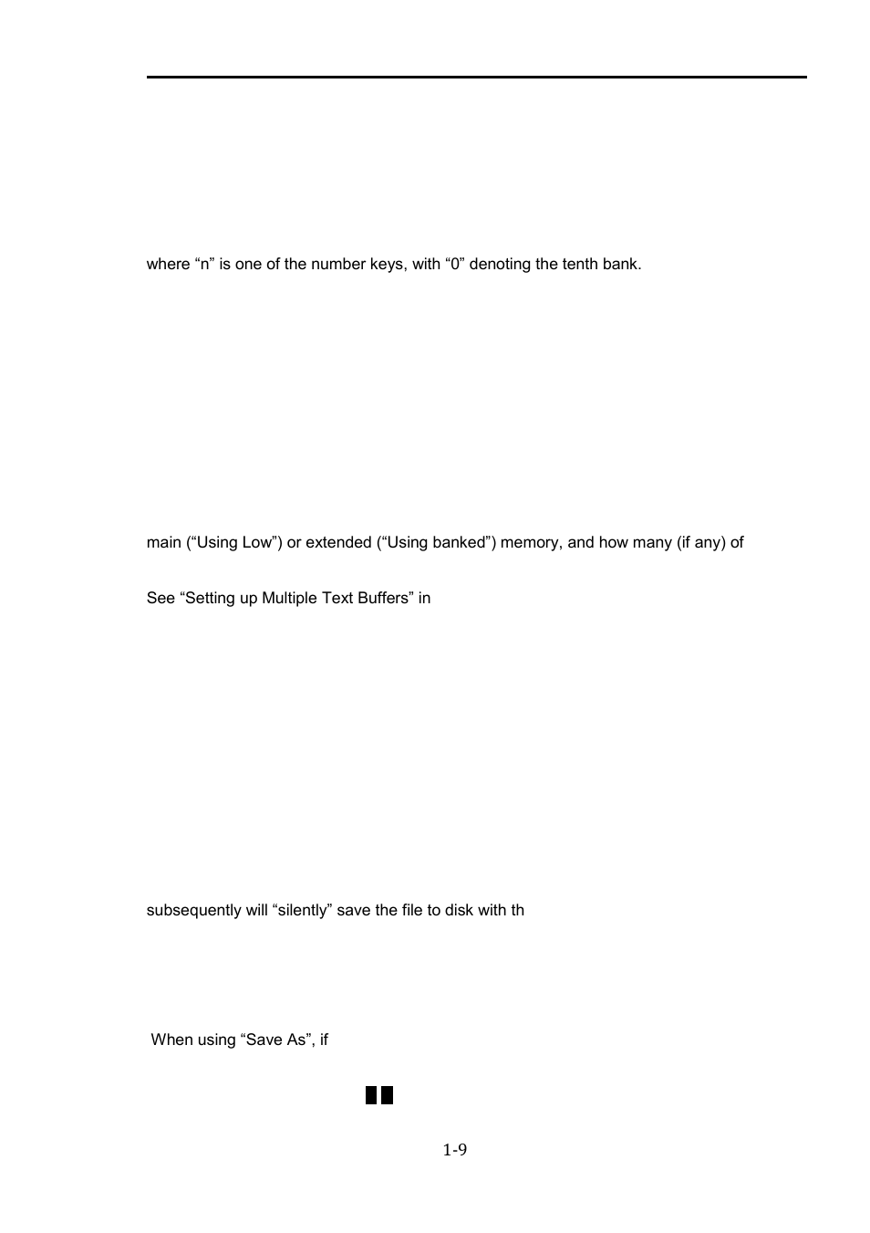 Text banks, Saving and loading text, Text banks -9 | Saving and loading text -9, The last word 3.0 reference manual | Atari XL User Manual | Page 9 / 77